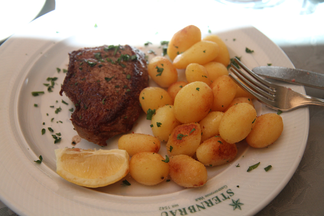 IMG_3370.jpg - Steak and Potatoes at a Beer Garden in Salzburg, Austria
